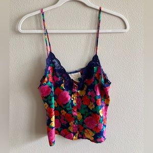 Vintage Victorias Secret Floral Fun Crop Top
